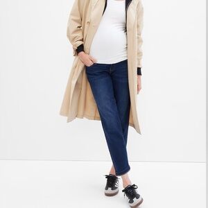 Gap Maternity True Waistband Full Panel Girlfriend Straight Jeans 27
